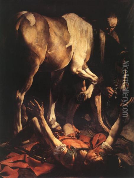 The Conversion of St Paul Oil Painting - Caravaggio
