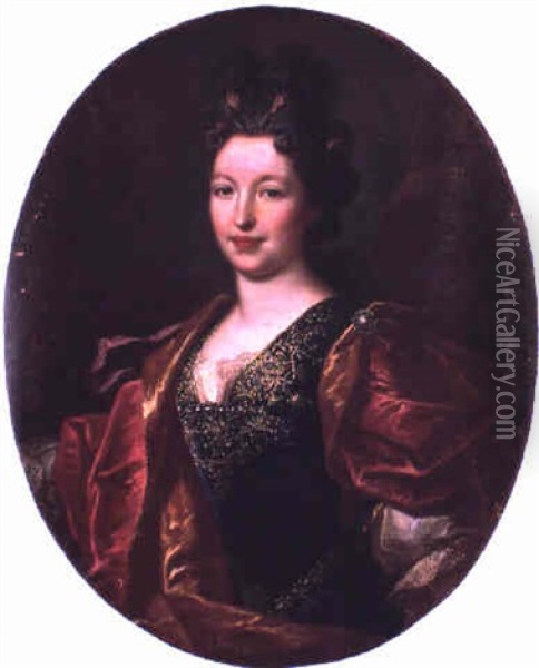 Portrait De Dame De Qualite Oil Painting - Pierre Gobert