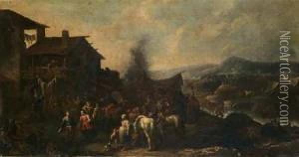 Festa Paesana Oil Painting - Pietro Domenico Oliviero