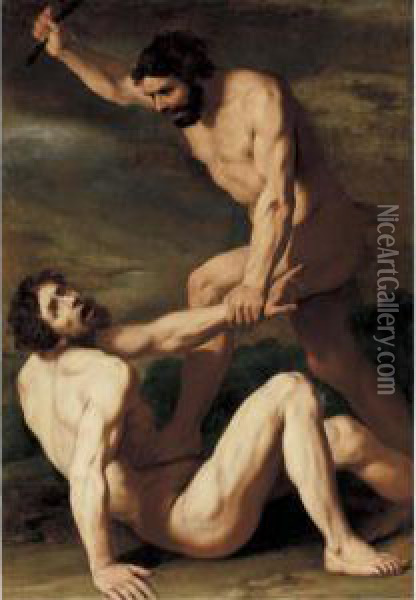 Cain Killing Abel Oil Painting - Daniele Crespi