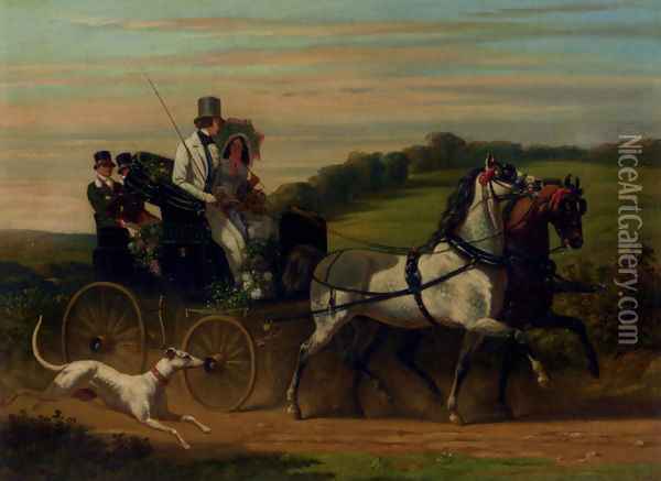 The Carriage Ride Oil Painting - Henri D'Annecy (Comte De) Montpezat