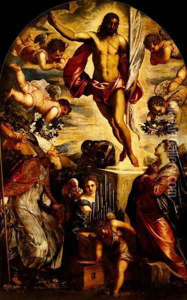 The Resurrection of Christ 3 Oil Painting - Jacopo Tintoretto (Robusti)