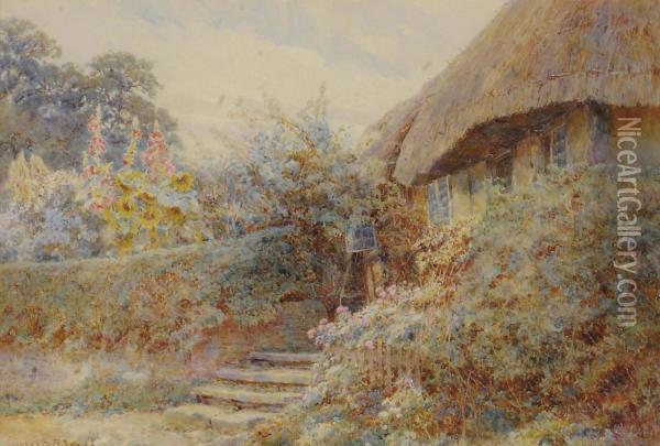 Cottage At Credenhill, Near Hereford Oil Painting - George Samuel Elgood