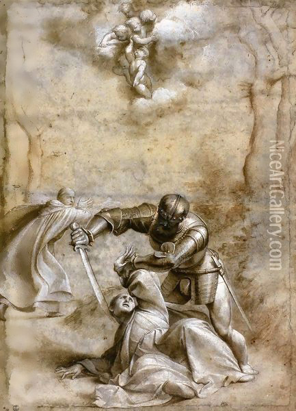 The Martyrdom of St Peter Oil Painting - (Giovanni Antonio de' Sacchis) Pordenone
