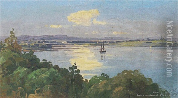 Manukau Harbor Oil Painting - George William Carrington