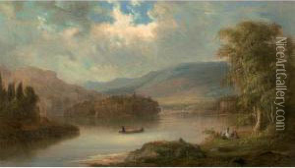 Landscape In Scotland Oil Painting - Robert Scott Duncanson