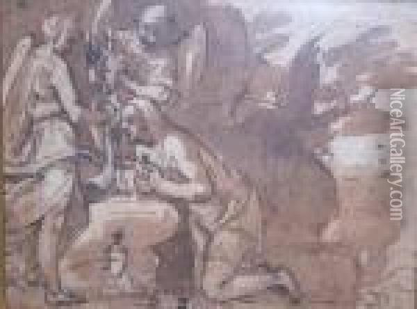 The Penitent Magdalene Oil Painting - Acopo D'Antonio Negretti (see Palma Giovane)