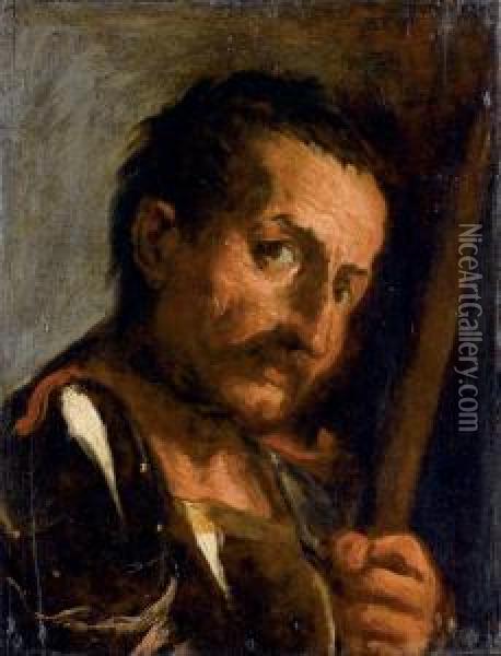Testa Di Carattere Oil Painting - Pietro Della Vecchio