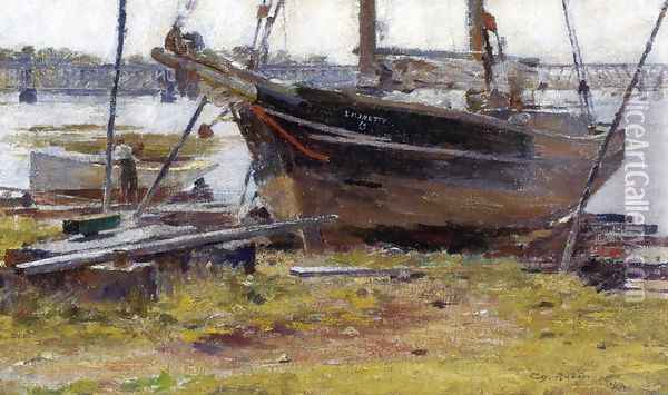The E M J Betty Oil Painting - Theodore Robinson