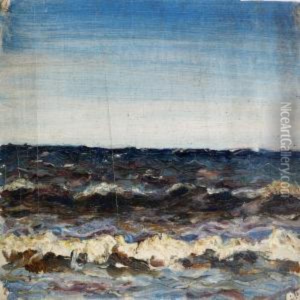 Coastal Scenery Oil Painting - Jens Adolf Emil Jerichau