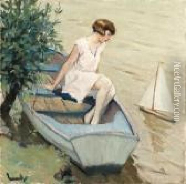 The Small Boat Oil Painting - Edward Alfred Cucuel