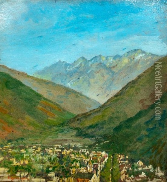 Paysage De Montagne Oil Painting - Jules Arsene Garnier