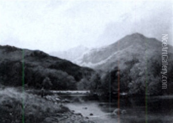 Flusslanschaft Im Gebirge Oil Painting - Francis Sydney Muschamp