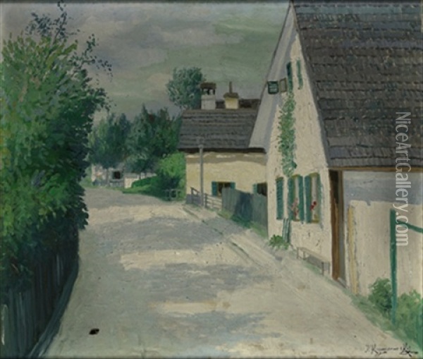 Gartenstrase Oil Painting - Jakob Koganowsky