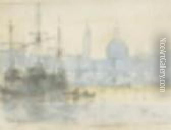 Harbour Scene Oil Painting - William Bingham McGuinness