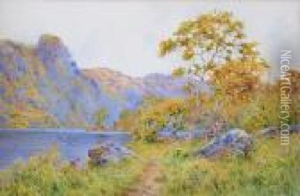 Thirlmere Oil Painting - J.A. Lynas Gray