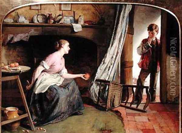 Temptation 1868 Oil Painting - Charles Sillem Lidderdale