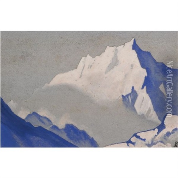 Himalayan Landscape Oil Painting - Nikolai Konstantinovich Roerich
