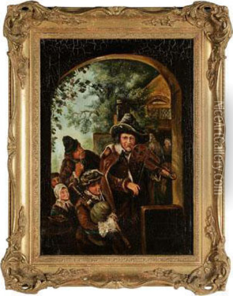 Genre Scene Oil Painting - Adriaen Jansz. Van Ostade