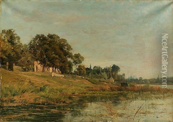 On The Banks Of The River Oil Painting - Maurice Levis