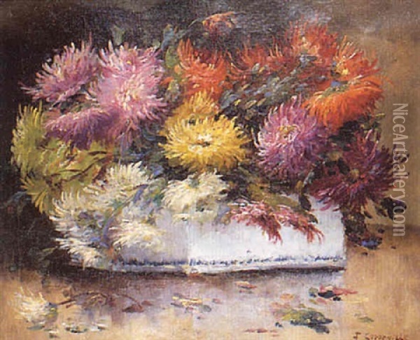 Le Bouquet Sur La Table Oil Painting - Jacques Van Coppenolle