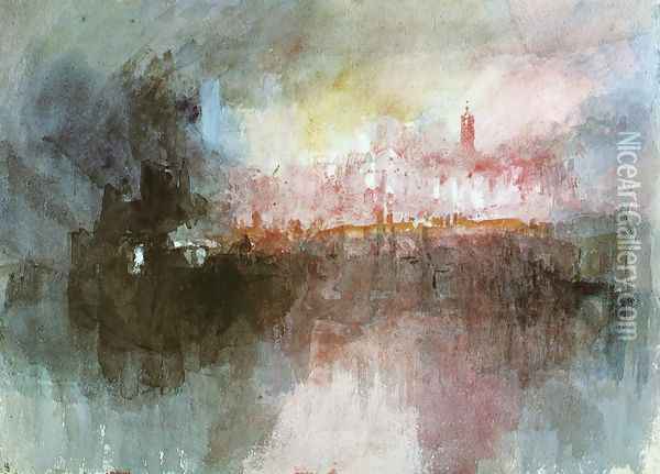The Burning of the Houses of Parliament Oil Painting - Joseph Mallord William Turner