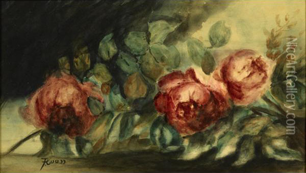 Victorian Flower Studies Oil Painting - Thomas Collier