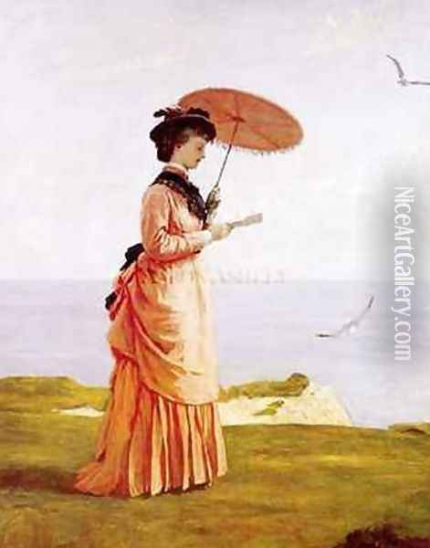 Lady Tennyson on Afton Downs Oil Painting - Valentine Cameron Prinsep