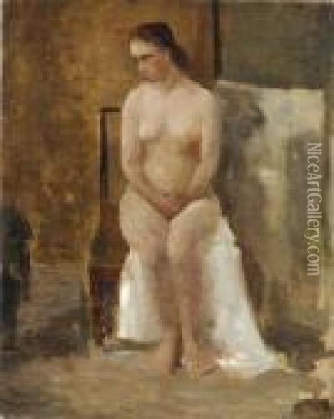 Nu Dans L'atelier Oil Painting - Jean-Baptiste-Camille Corot