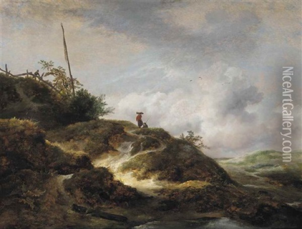Hilly Dunescape Oil Painting - Jacob Salomonsz van Ruysdael