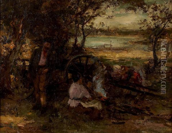 Woodcutters Oil Painting - William Stewart MacGeorge