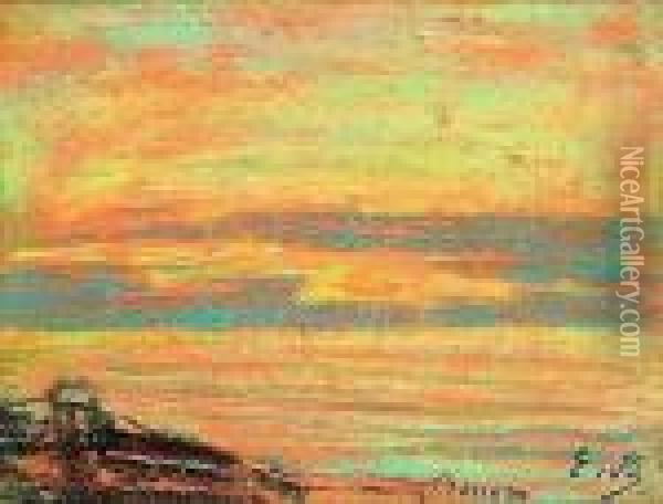 Rivage Oil Painting - Eugene Boudin