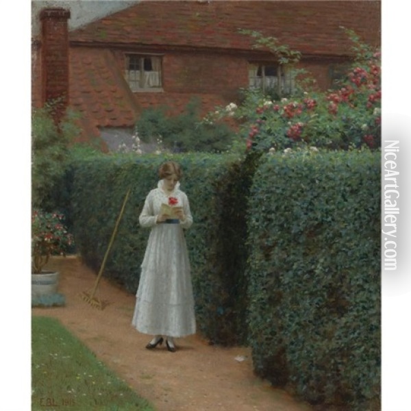 Le Billet Doux Oil Painting - Edmund Blair Leighton