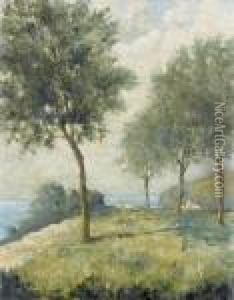 Caprilandschaft Mit Olivenbaumen Oil Painting - Attilio Pratella