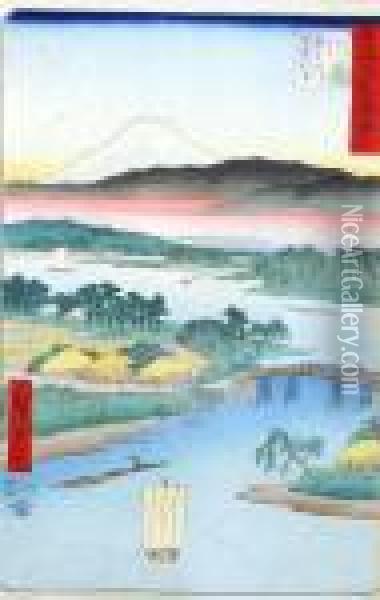 Le Mont Fuji Oil Painting - Utagawa or Ando Hiroshige