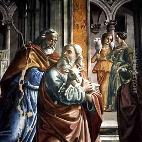 The Expulsion of Joachim from the Temple Oil Painting - Davide Ghirlandaio