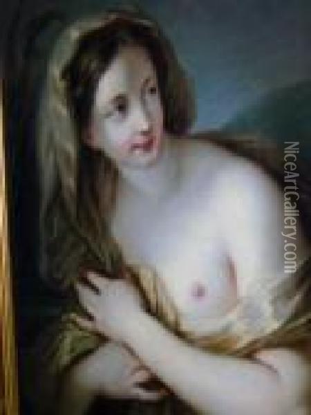 Nymphe Au Bain. Oil Painting - Pierre Charles Tremoliere