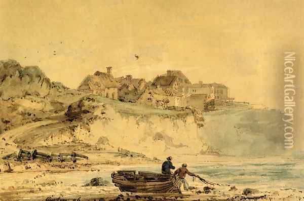 Pegwell Bay near Ramsgate Oil Painting - Thomas Girtin