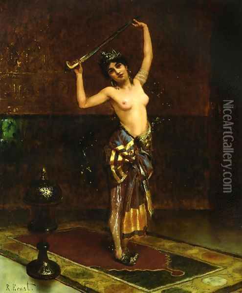 The Sword Dancer Oil Painting - Rudolph Ernst