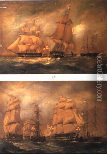 The Review Of The British Fleet Oil Painting - Charles Henry Seaforth