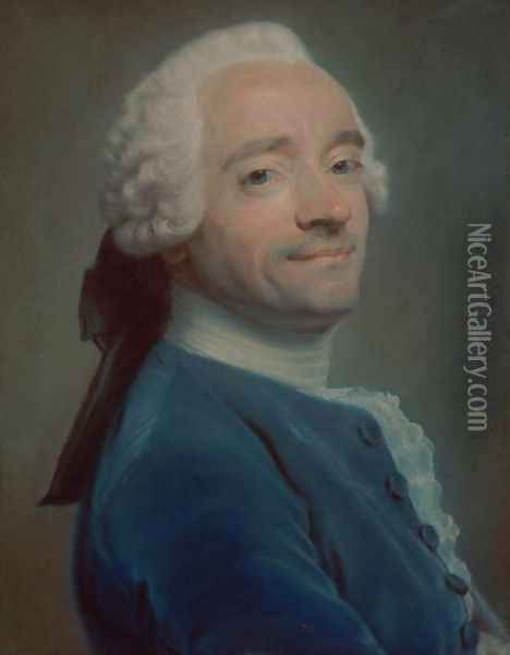 Self Portrait 6 Oil Painting - Maurice Quentin de La Tour