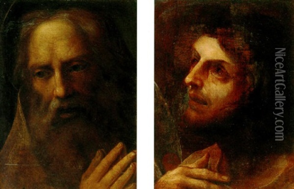 Head Of Male Saint Oil Painting - Ludovico Carracci