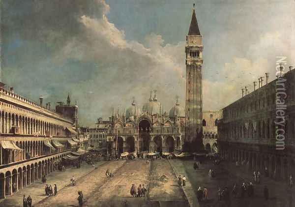 Piazza San Marco Oil Painting - (Giovanni Antonio Canal) Canaletto