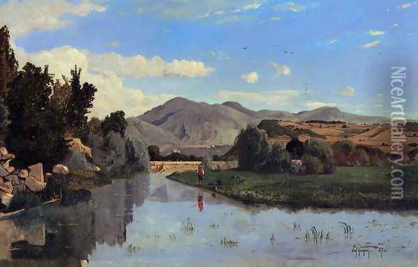 The Aiguebrun River at Lourmarin Oil Painting - Paul-Camille Guigou