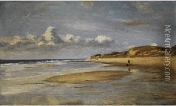 Kuste In Der Normandie Oil Painting - Gustav Freiherr Von Bechtolsheim