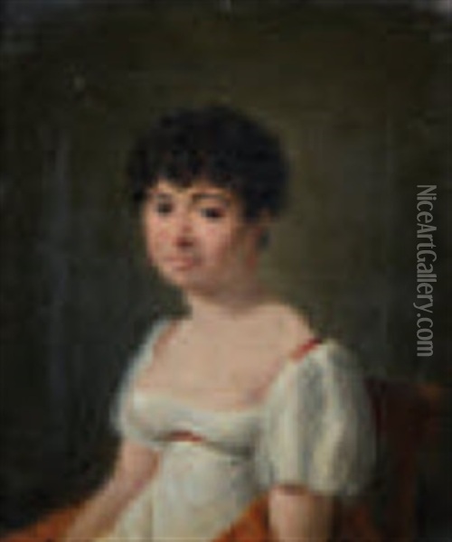Portrait De Femme Oil Painting - Francois Jean (Jean Francois) Sablet
