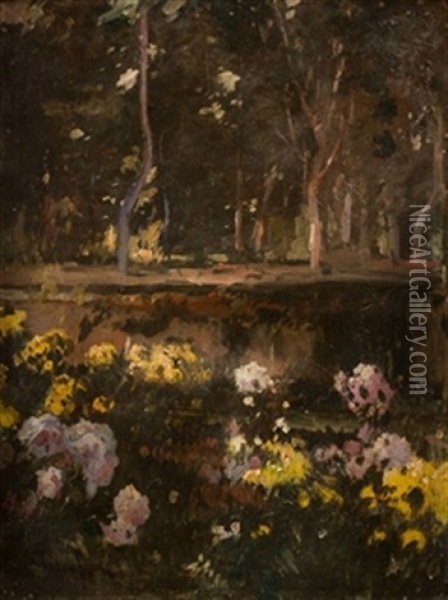 Jardin Oil Painting - Eliseo Meifren y Roig