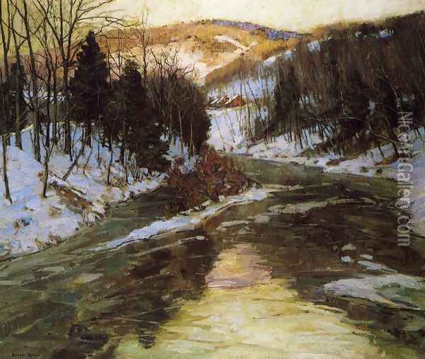 Winter Stream Oil Painting - George Gardner Symons