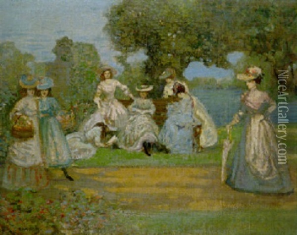 Morning In The Park Oil Painting - Charles Conder