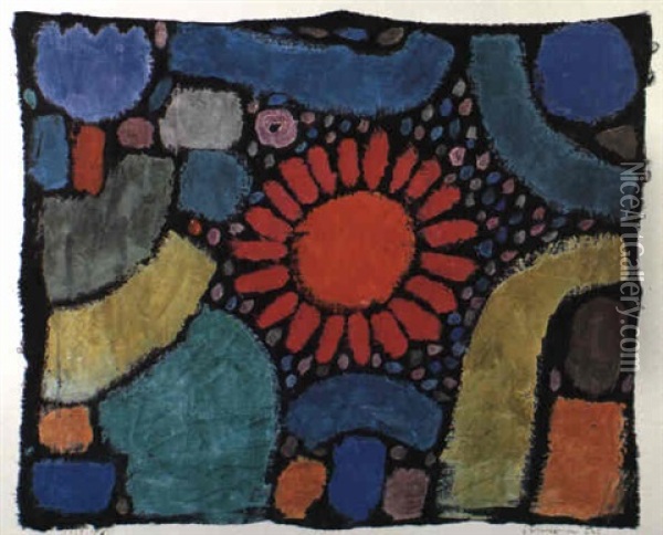 Blume Im Tal Oil Painting - Paul Klee